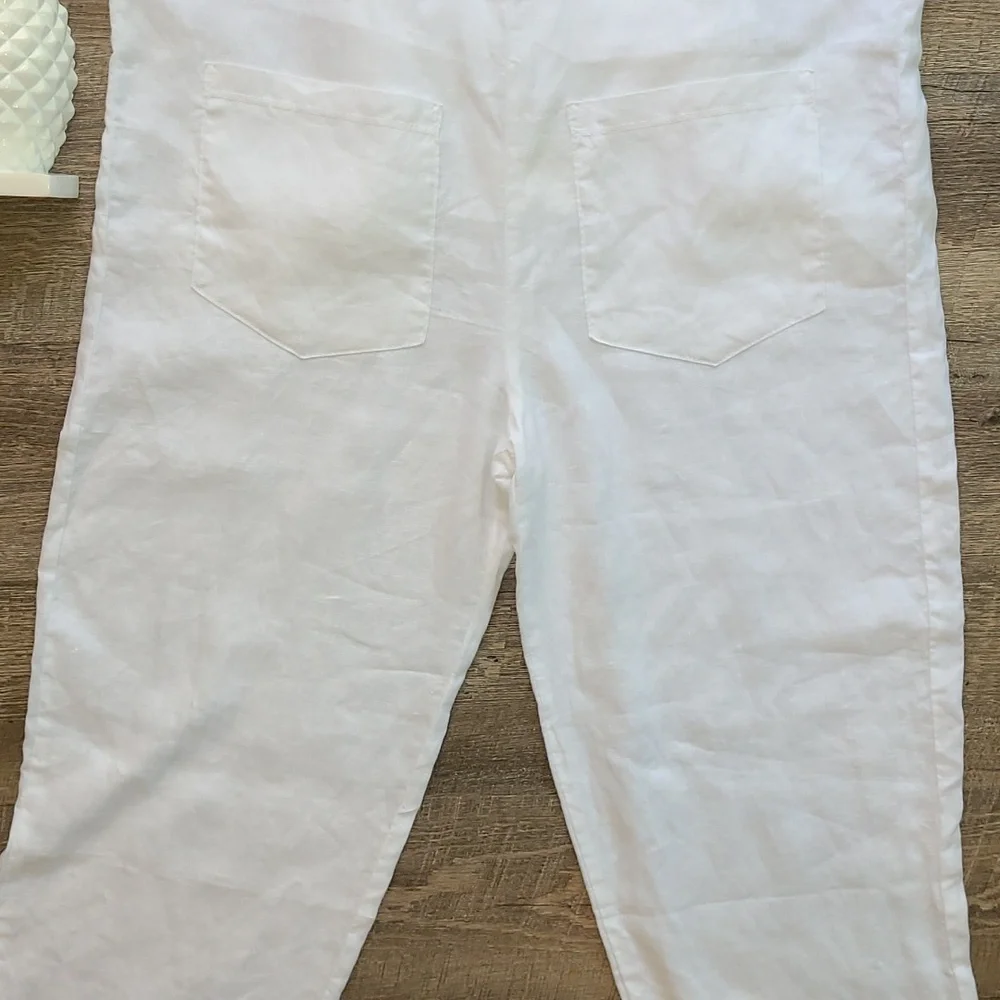 NWT! Mate the Label Maya Linen Overalls - White - Picture 4 of 15